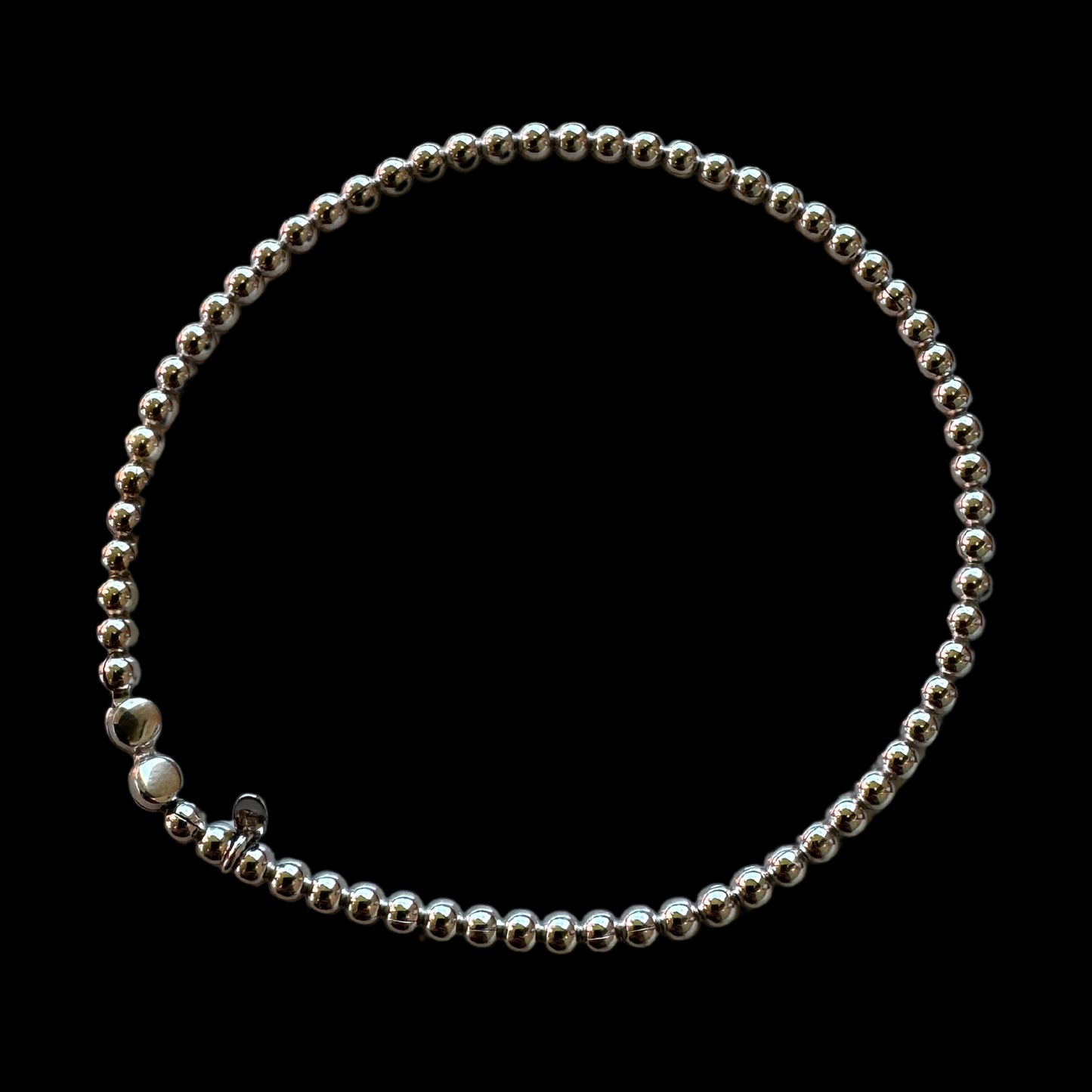 Stretchable Shiny Bead Bracelet (4mm)