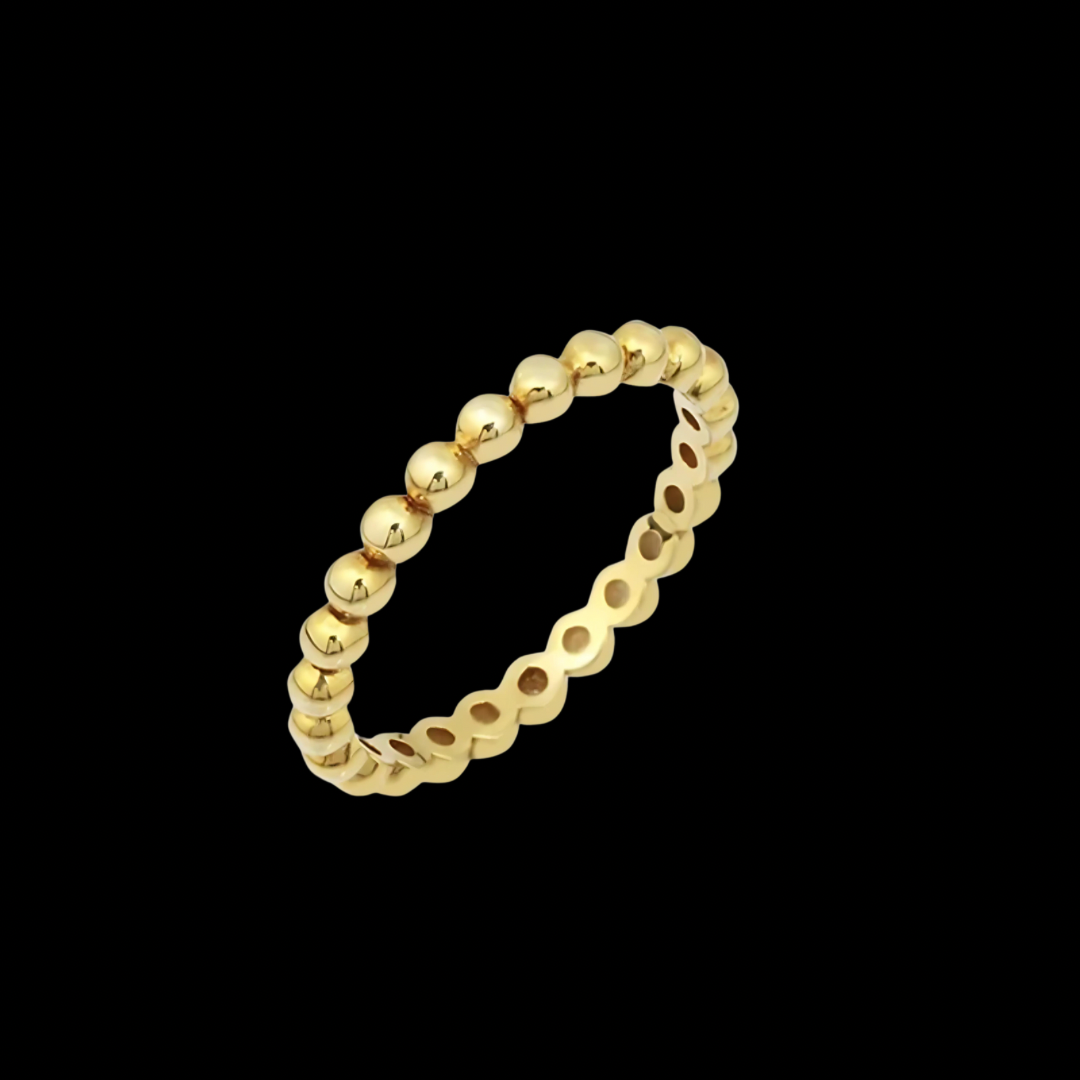 Pre-Order: 14k Yellow Gold Beaded Ring