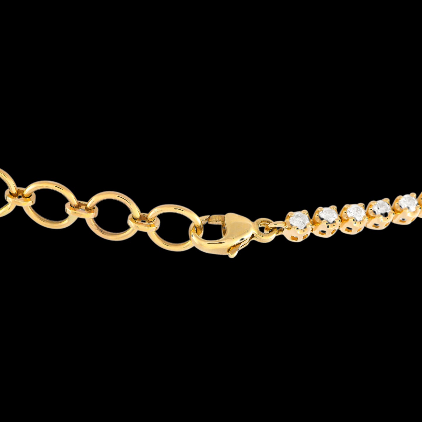 Diamond Tennis Necklace- 14k Yellow Gold