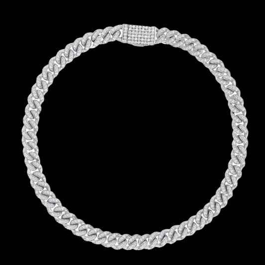 Pre-Order: 14k White Gold Miami Cuban Diamond Bracelet (3mm)