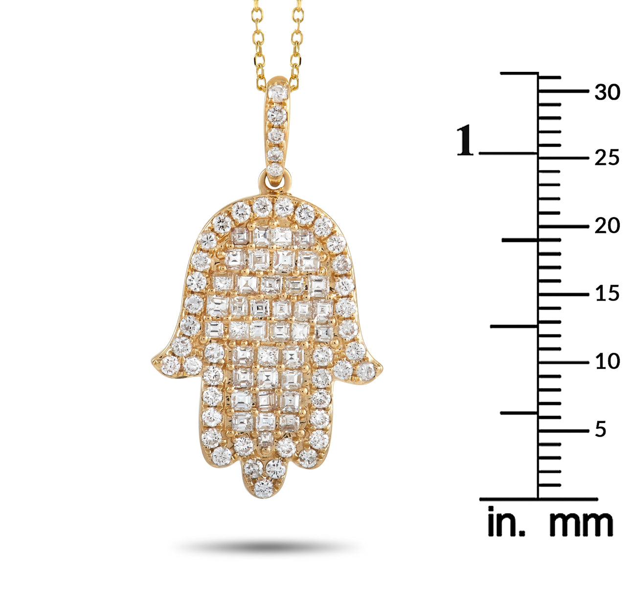 Hamsa Diamond Pendant Necklace