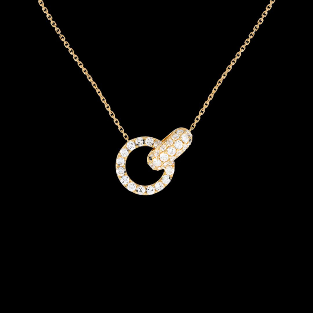 18k Yellow Gold Diamond Necklace