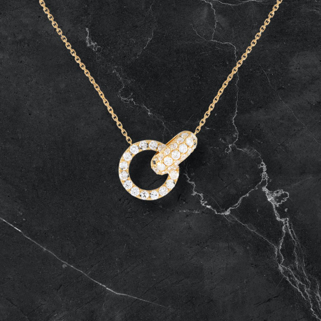 18k Yellow Gold Diamond Necklace