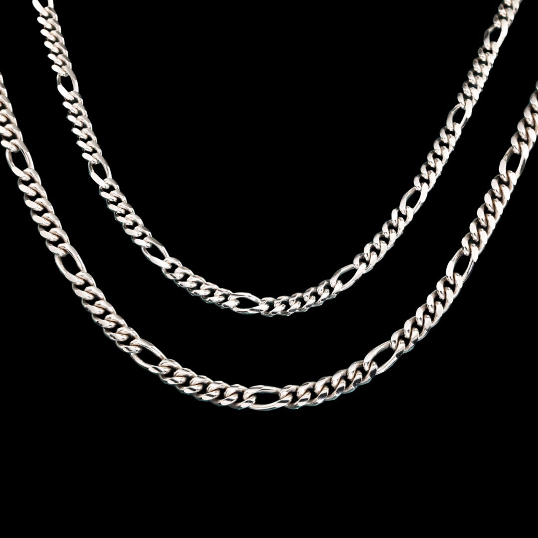 Figaro Link Chain- .925 Sterling Silver