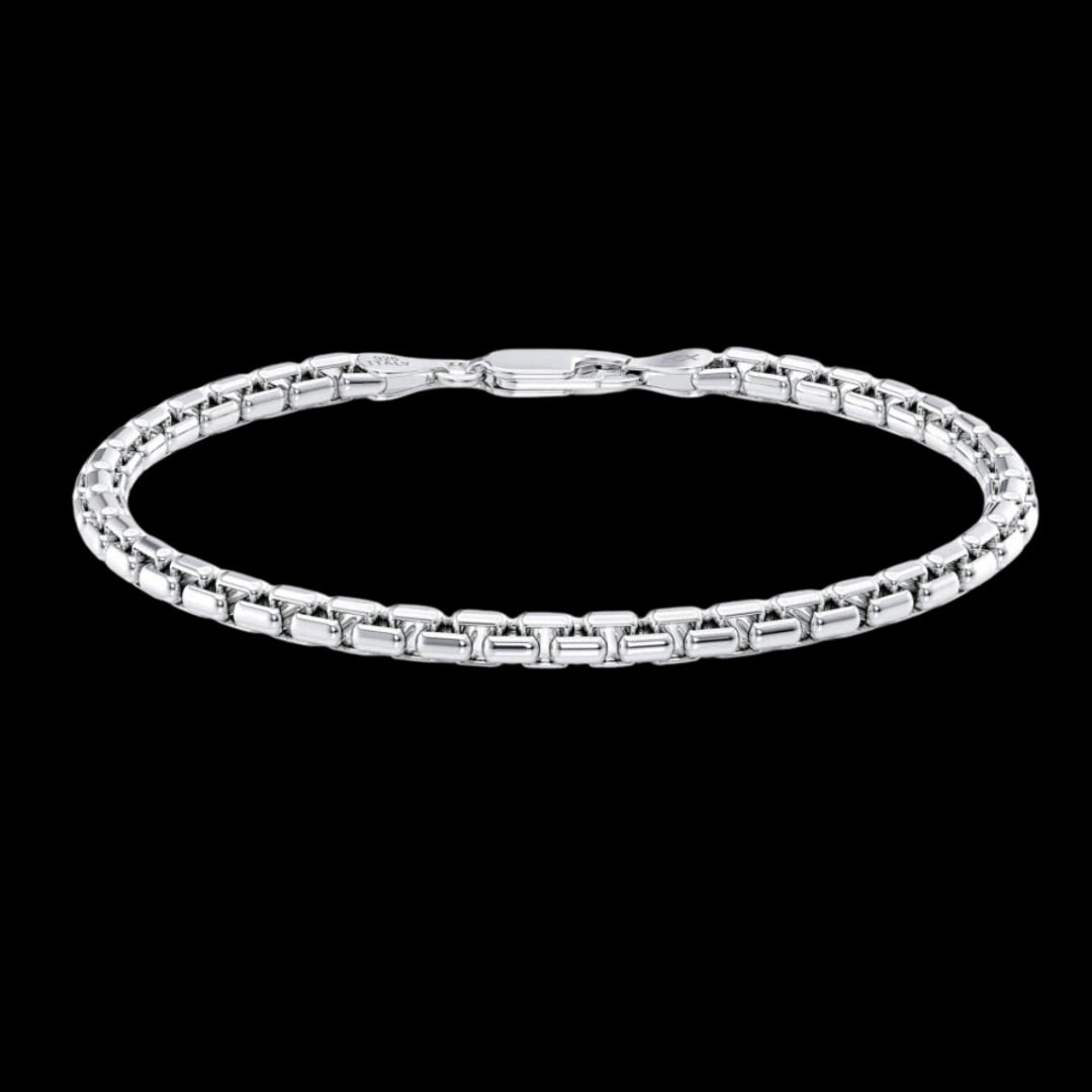 Mirror Box Bracelet - 4mm Sterling Silver